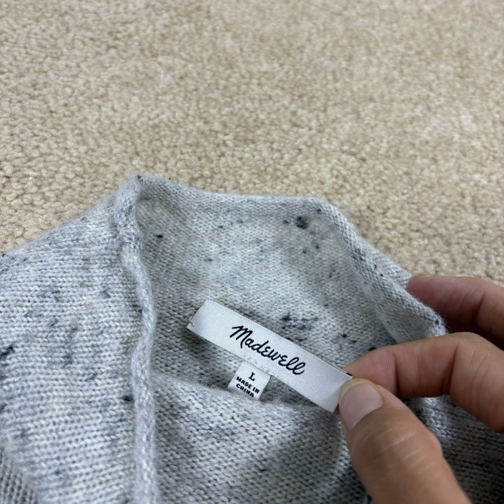 Madewell Donegal Inland Gray Coziest Yarn Turtleneck Sweater K5410 Large L - Picture 3 of 8